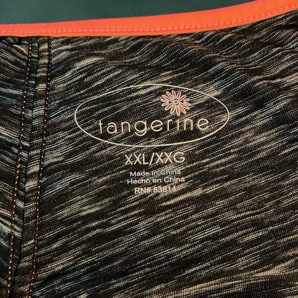 Black/Silver ‘Tangerine’ Tank Top, wide Racer Back with reflective dots at top - Picture 3 of 5